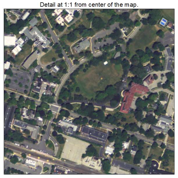 Bryn Mawr, Pennsylvania aerial imagery detail