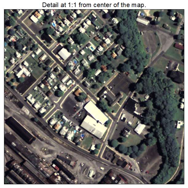 Burnham, Pennsylvania aerial imagery detail
