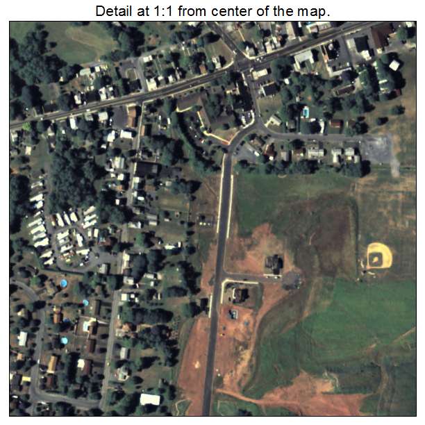 Campbelltown, Pennsylvania aerial imagery detail