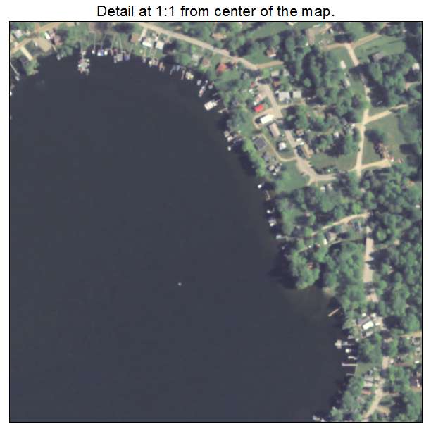 Canadohta Lake, Pennsylvania aerial imagery detail