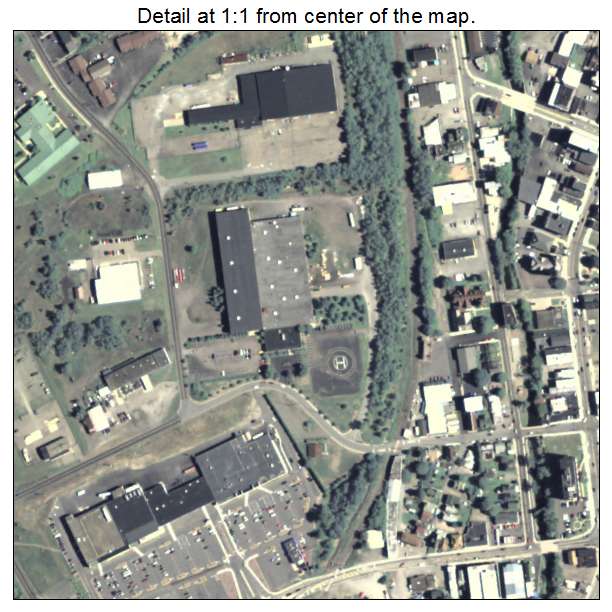 Carbondale, Pennsylvania aerial imagery detail