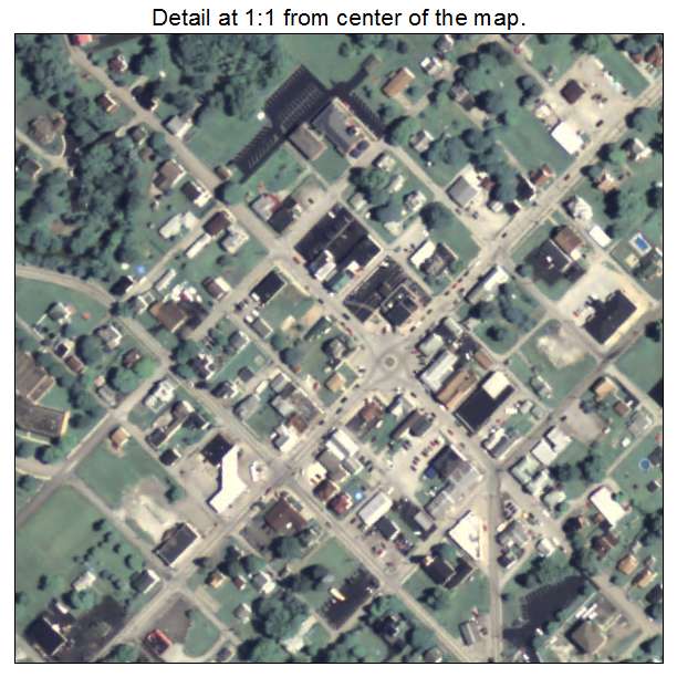 Carmichaels, Pennsylvania aerial imagery detail