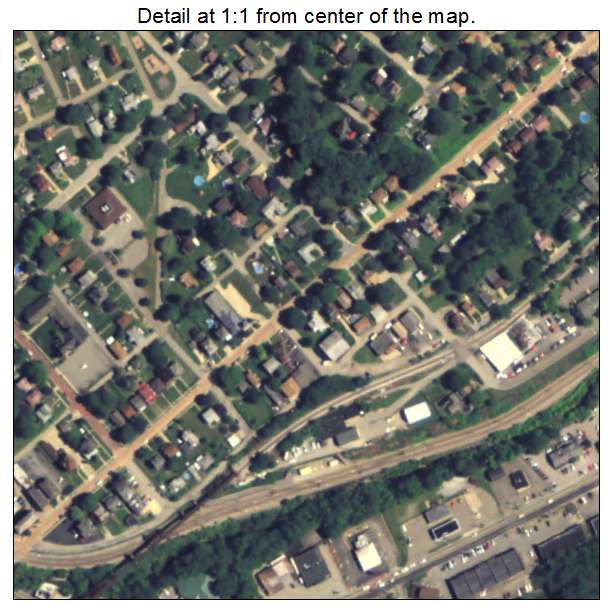 Castle Shannon, Pennsylvania aerial imagery detail