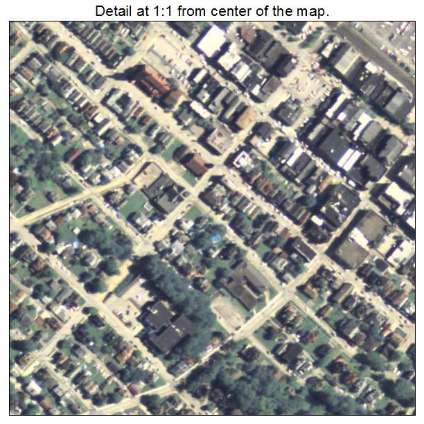 Charleroi, Pennsylvania aerial imagery detail