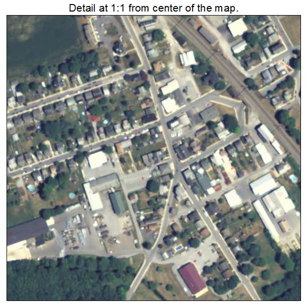 Christiana, Pennsylvania aerial imagery detail