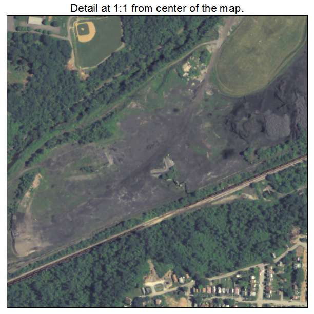 Clairton, Pennsylvania aerial imagery detail