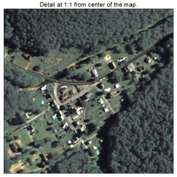 Coalmont, Pennsylvania aerial imagery detail