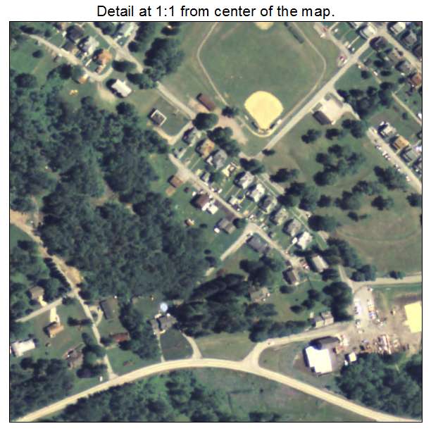 Cokeburg, Pennsylvania aerial imagery detail