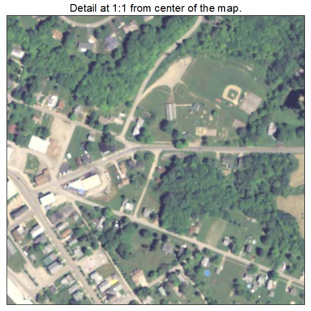 Conneautville, Pennsylvania aerial imagery detail