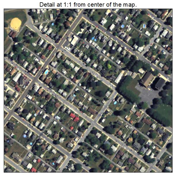 Coplay, Pennsylvania aerial imagery detail
