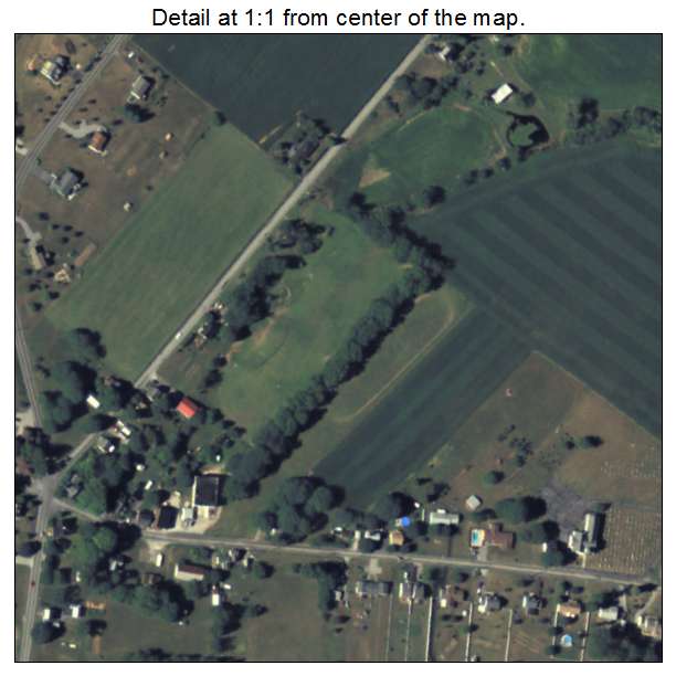 Cross Roads, Pennsylvania aerial imagery detail