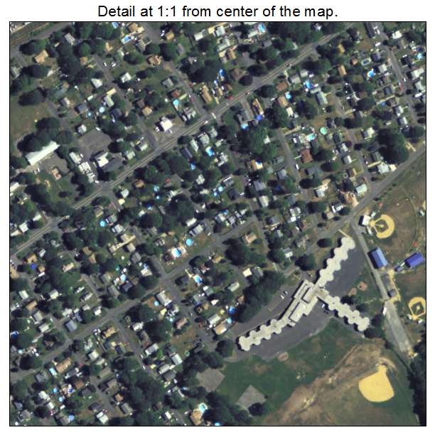 Croydon, Pennsylvania aerial imagery detail