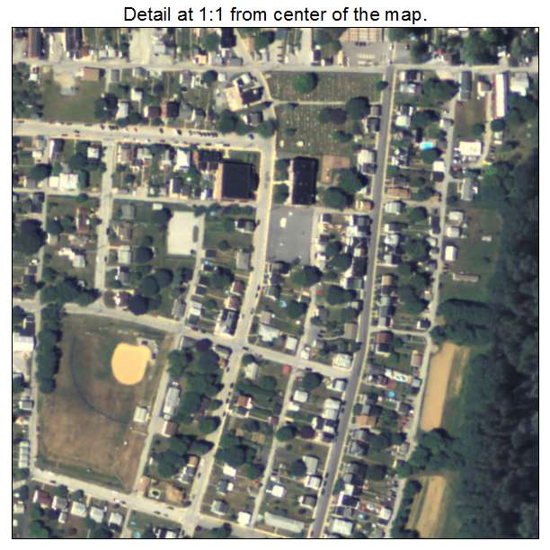 Dallastown, Pennsylvania aerial imagery detail