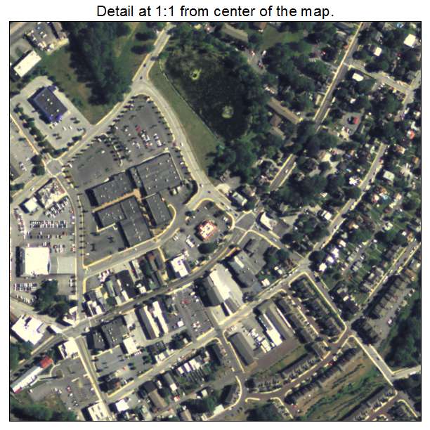 Downingtown, Pennsylvania aerial imagery detail