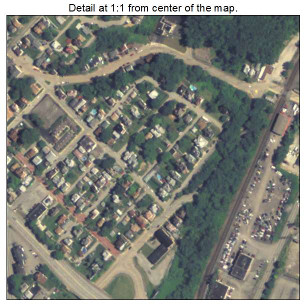 Dravosburg, Pennsylvania aerial imagery detail
