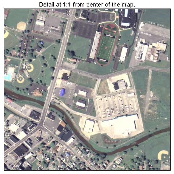 DuBois, Pennsylvania aerial imagery detail