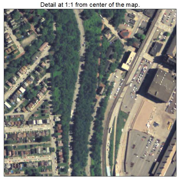 East Pittsburgh, Pennsylvania aerial imagery detail
