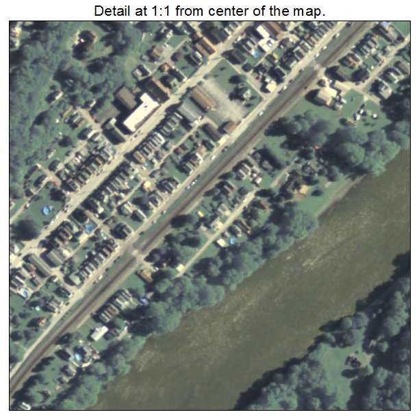 East Vandergrift, Pennsylvania aerial imagery detail