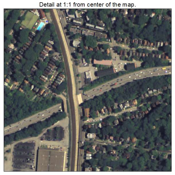 Edgewood, Pennsylvania aerial imagery detail