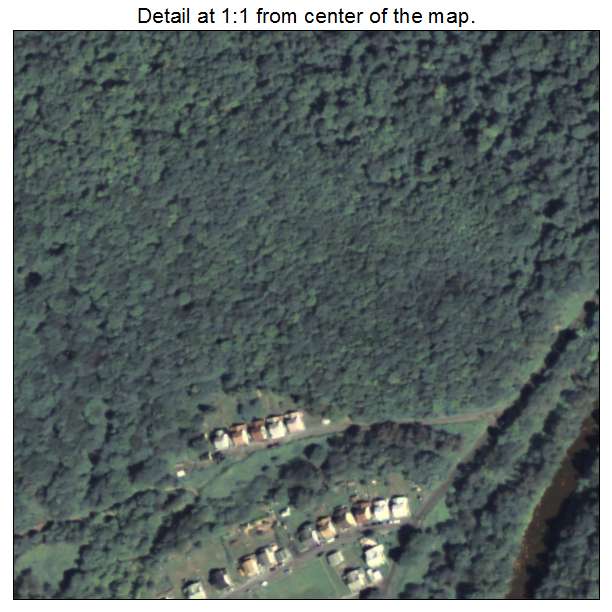 Ehrenfeld, Pennsylvania aerial imagery detail