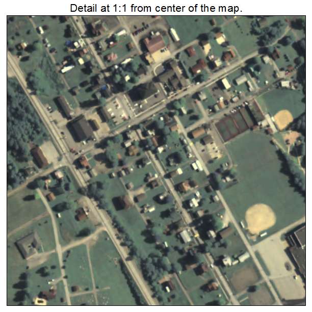 Elderton, Pennsylvania aerial imagery detail