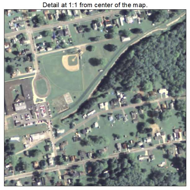 Eldred, Pennsylvania aerial imagery detail