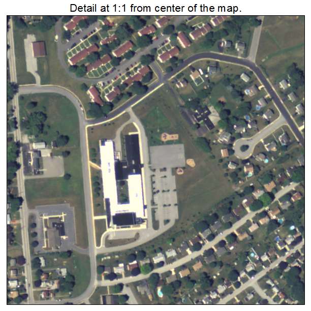 Emigsville, Pennsylvania aerial imagery detail
