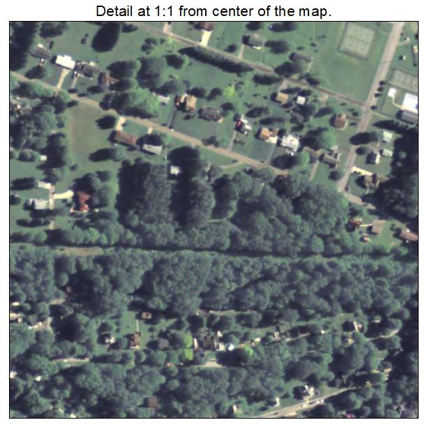 Emlenton, Pennsylvania aerial imagery detail