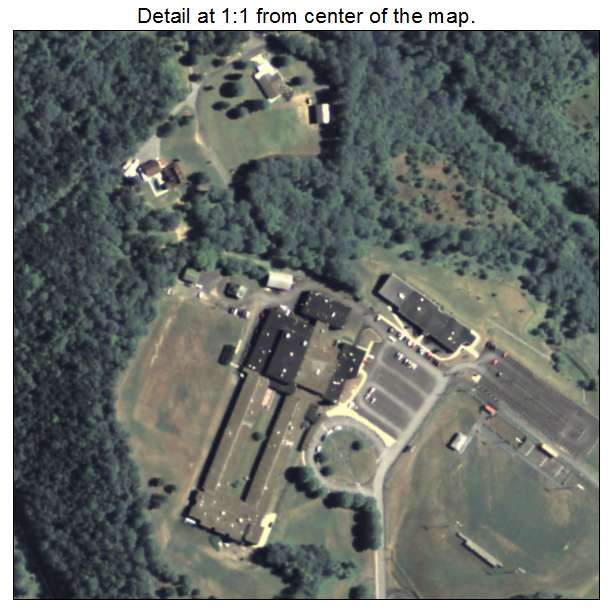 Everett, Pennsylvania aerial imagery detail
