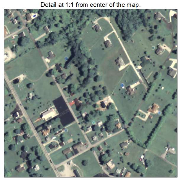 Fairdale, Pennsylvania aerial imagery detail