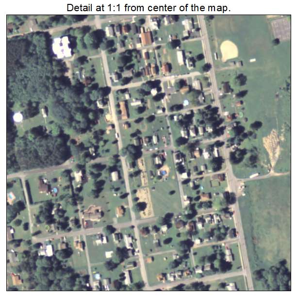 Falls Creek, Pennsylvania aerial imagery detail