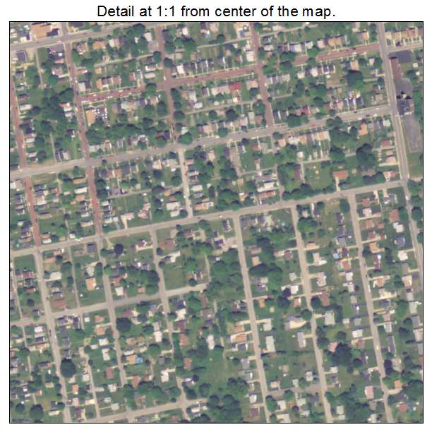 Farrell, Pennsylvania aerial imagery detail