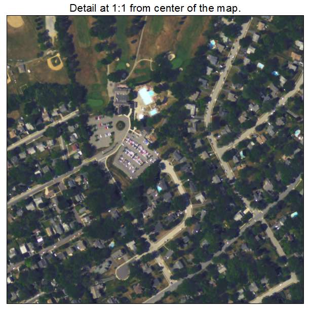 Flourtown, Pennsylvania aerial imagery detail