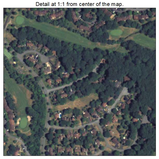 Flying Hills, Pennsylvania aerial imagery detail