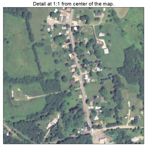 Frankfort Springs, Pennsylvania aerial imagery detail
