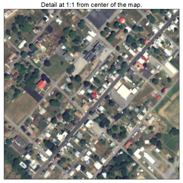 Freeburg, Pennsylvania aerial imagery detail