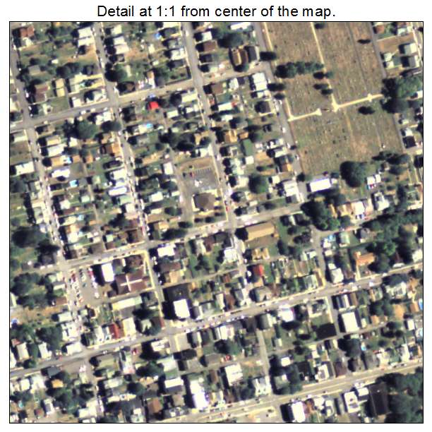 Freeland, Pennsylvania aerial imagery detail