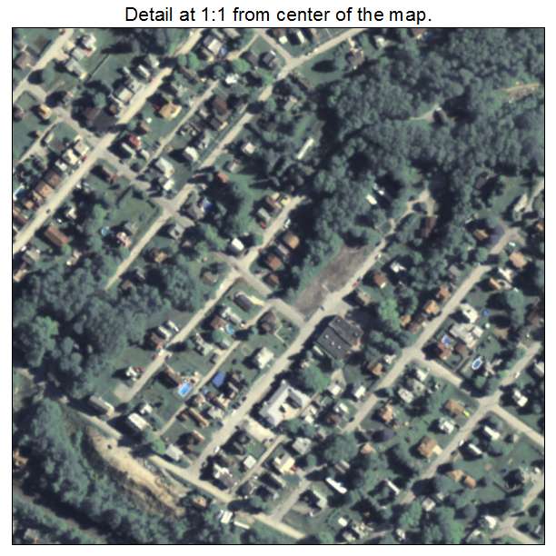 Grapeville, Pennsylvania aerial imagery detail