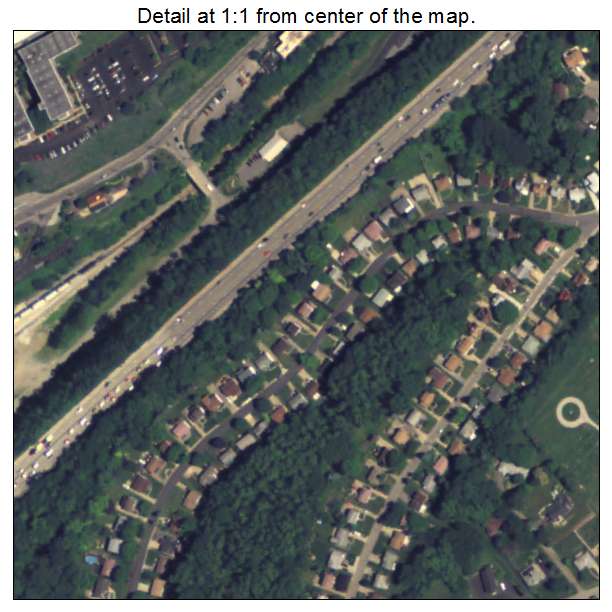 Green Tree, Pennsylvania aerial imagery detail