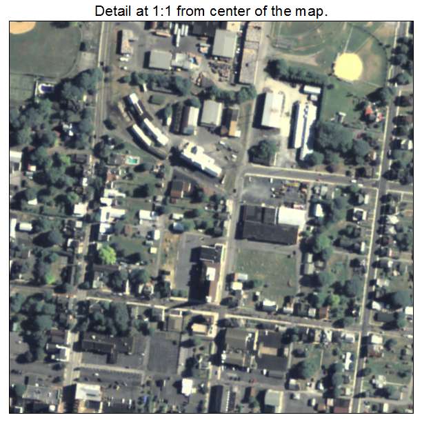 Greencastle, Pennsylvania aerial imagery detail