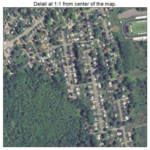 Grove City, Pennsylvania aerial imagery detail