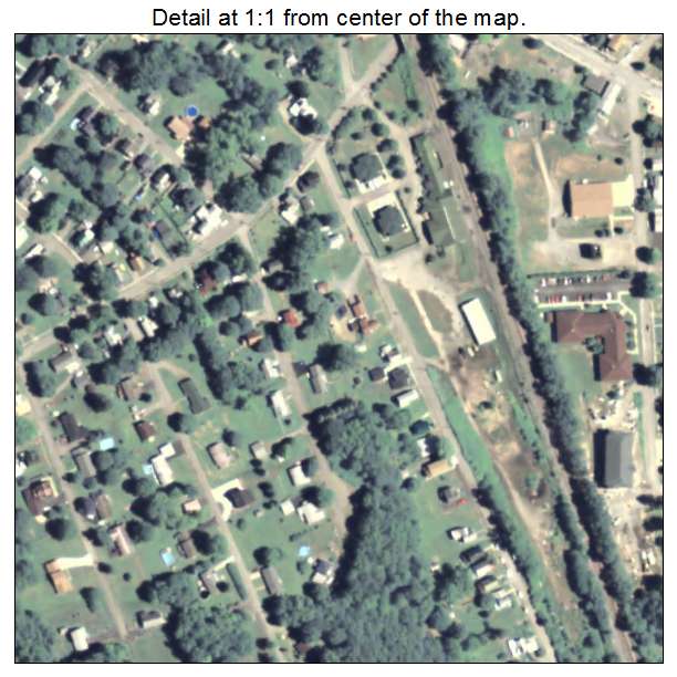 Hallstead, Pennsylvania aerial imagery detail
