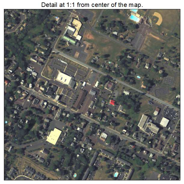 Harleysville, Pennsylvania aerial imagery detail