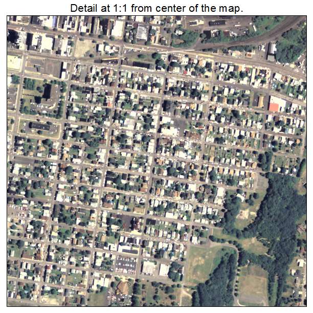Hazleton, Pennsylvania aerial imagery detail