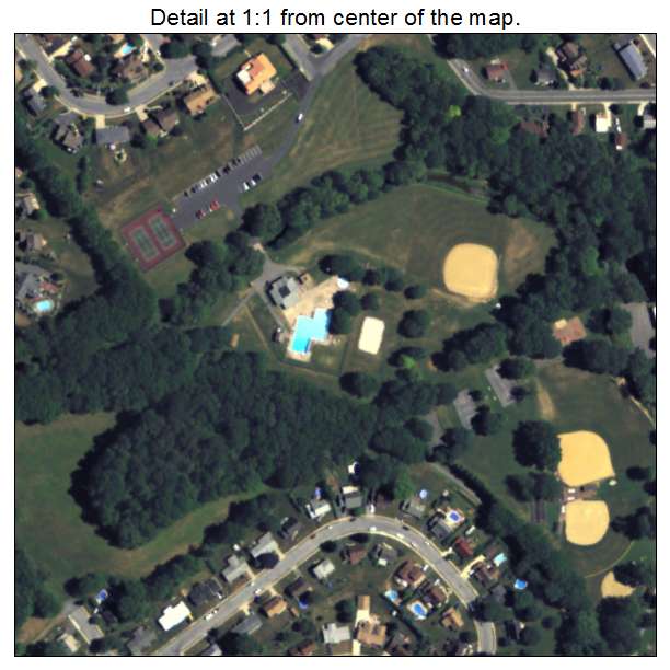 Hokendauqua, Pennsylvania aerial imagery detail