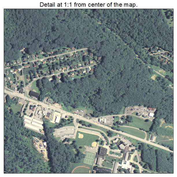 Homeacre Lyndora, Pennsylvania aerial imagery detail