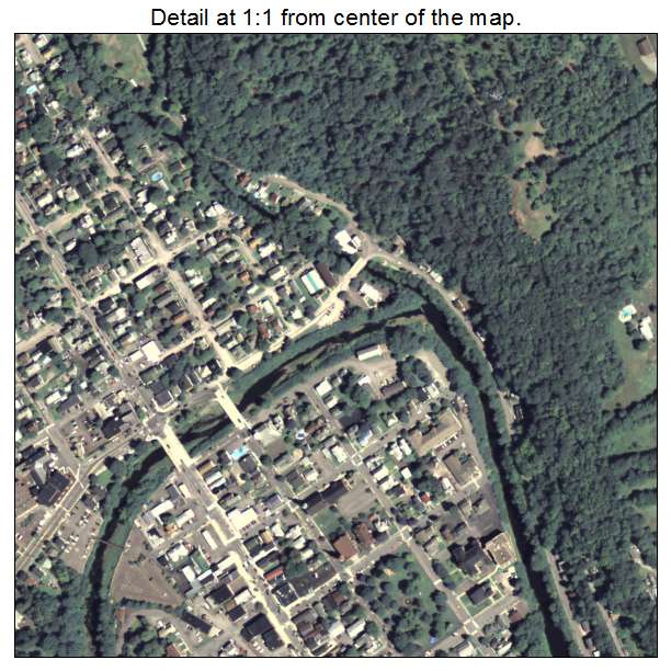 Honesdale, Pennsylvania aerial imagery detail