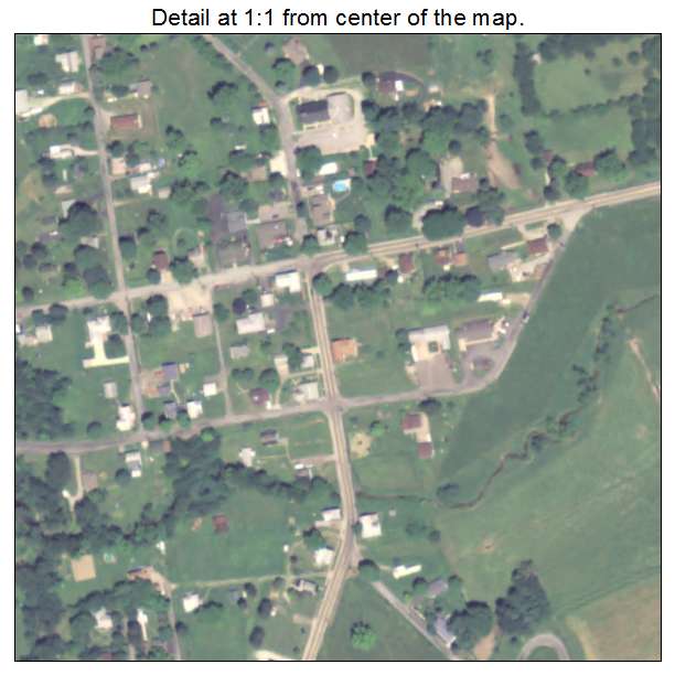 Hookstown, Pennsylvania aerial imagery detail