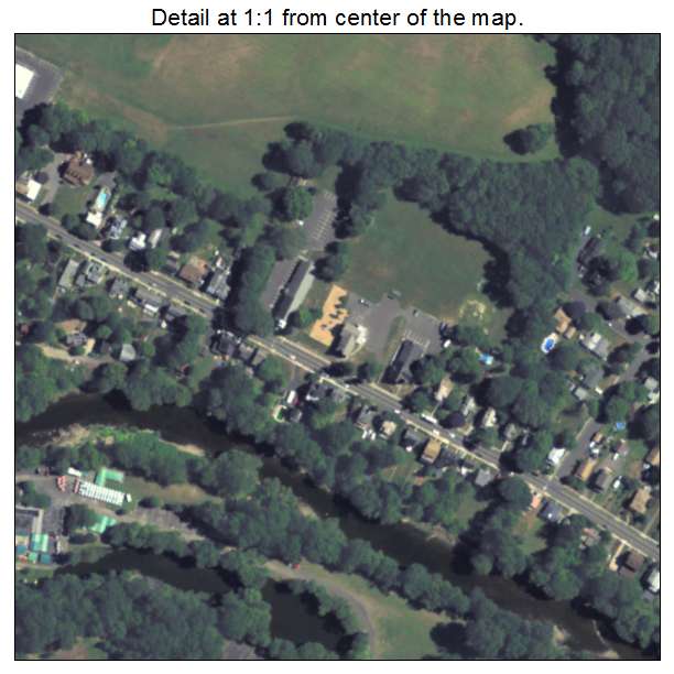 Hulmeville, Pennsylvania aerial imagery detail