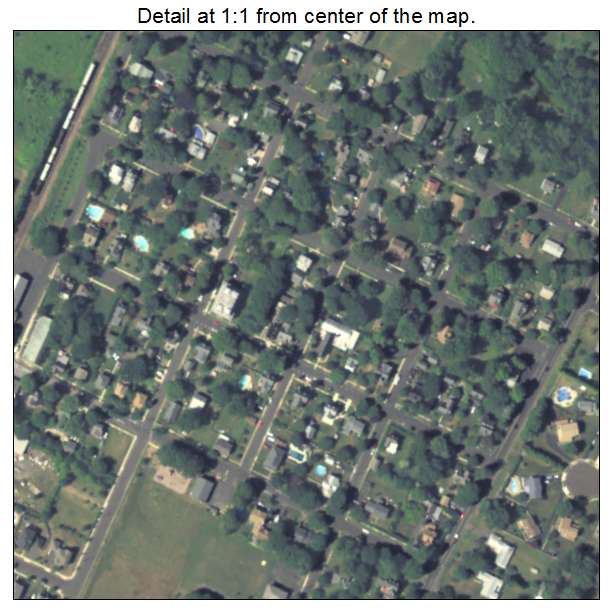 Ivyland, Pennsylvania aerial imagery detail